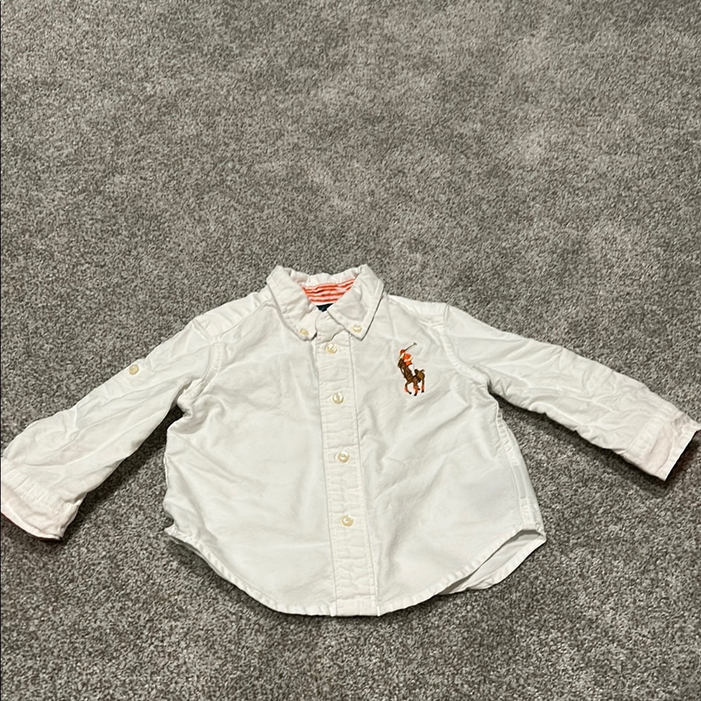 Ralph Lauren White Button Down Shirt Classic Cotton